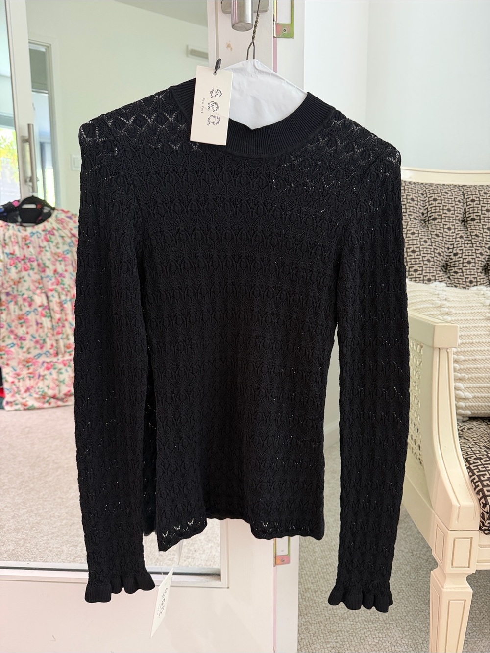 Sea New York Black Knit Long-Sleeve Sweater